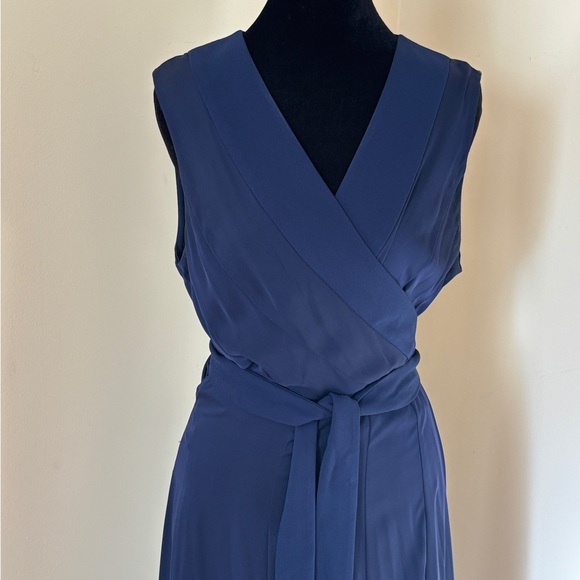 Diane Von Furstenberg Navy Maxi Wrap Dress - Picture 1 of 7